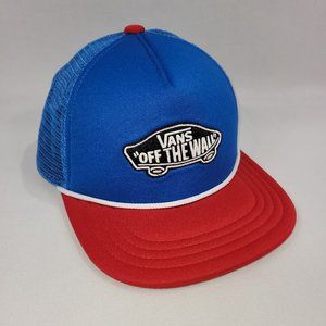 Vans Snapback Hat Blue Skateboard Mesh Back